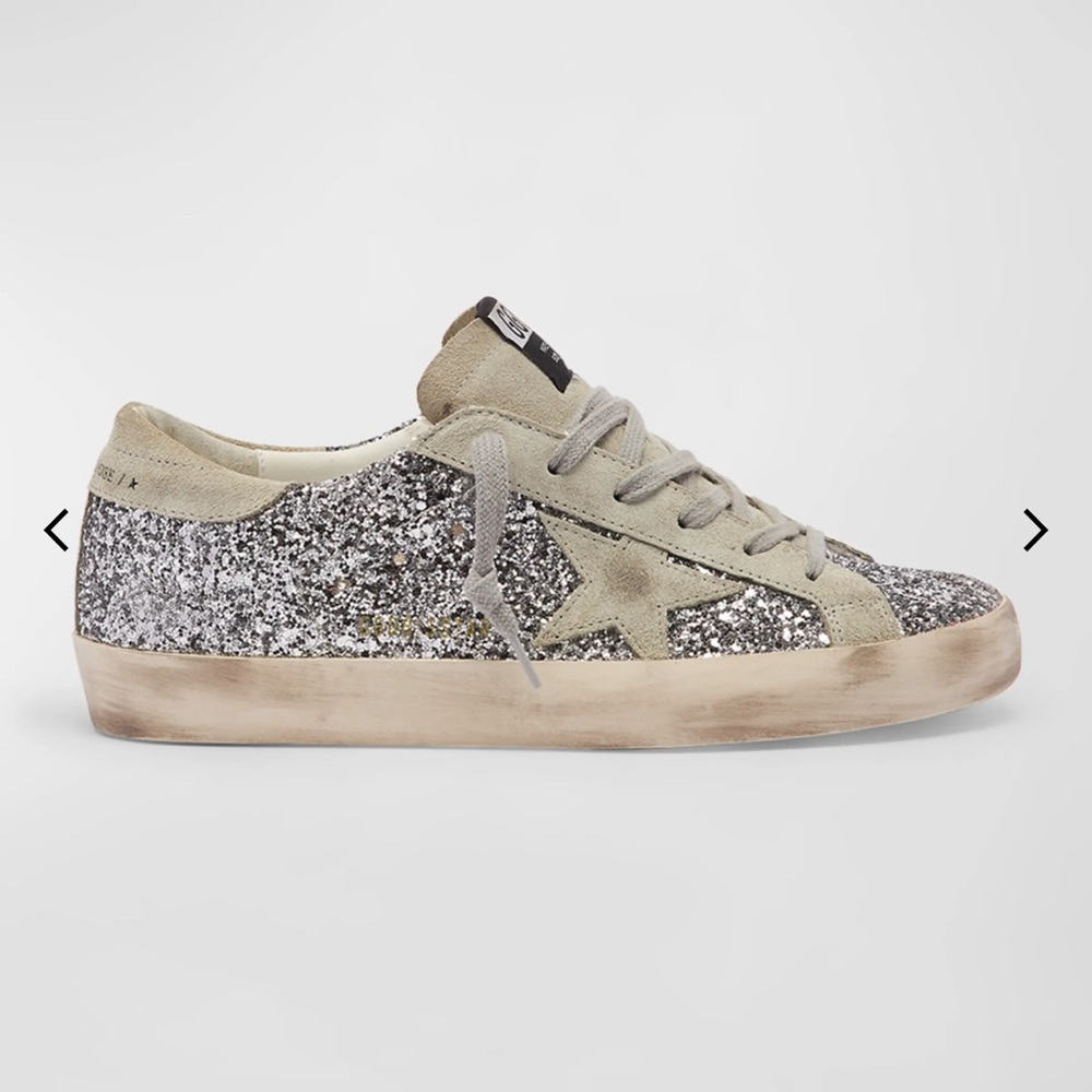 Superstar Suede Glitter Low-Top Sneakers
